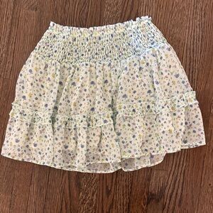 Zara Multicolor Floral Ruffle Skirt